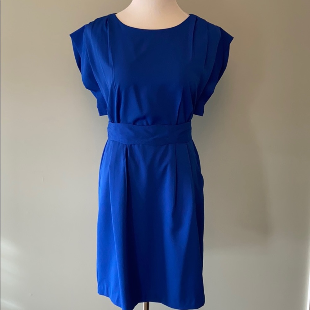 Eliza J drape sleeve cocktail dress with pockets